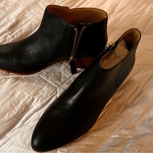 Black Leather Ankle Boots